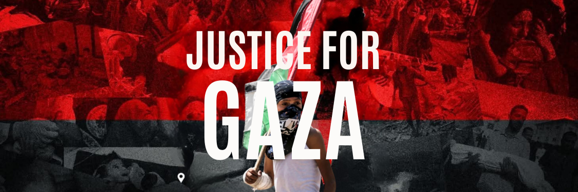 Justice for Gaza banner